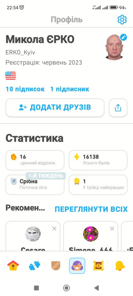 Мій Duolingo